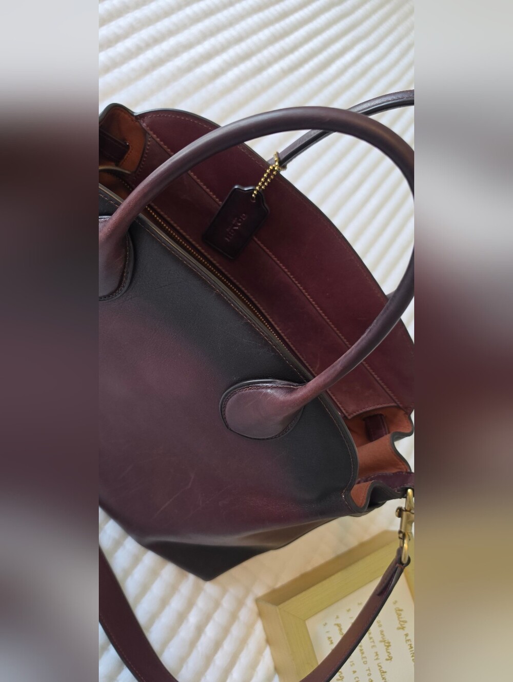 Coach Empire Carryall 40 Merlot - Picture 12 of 14